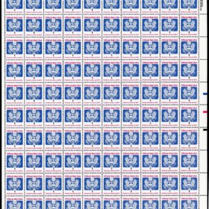 Scott #O143 Official Mail Sheet of 100 Stamps - MNH
