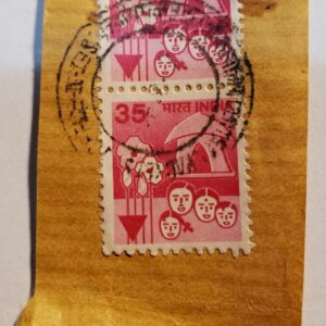 Stamp Asia India 1980 35p Family Planning Set of 2 hinged sc#844