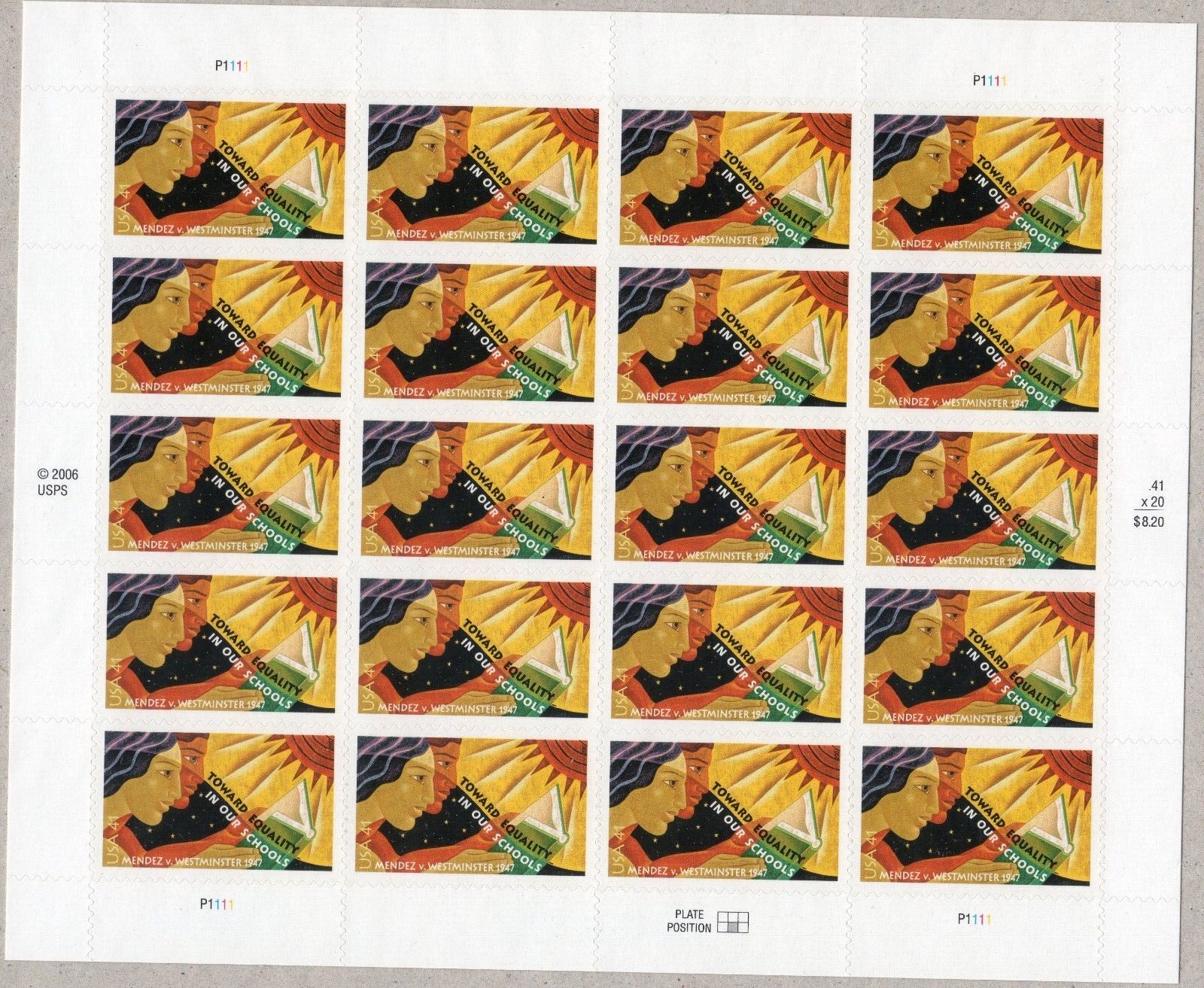 Scott #4201 Westminster (Equality in Education) Sheet of 20 Stamps - MNH