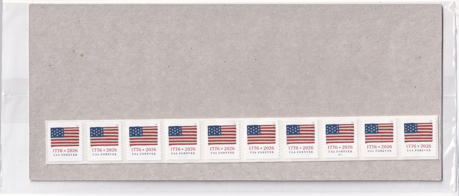 Scott #6110 1776 Flag Plate # Coil Strip of (27) Stamps - MNH Sealed (3K)