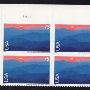 Scott #c140 Great Smoky Mountains Plate Block of 4 Airmail Stamps - MNH UL