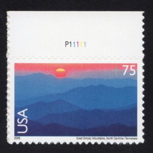 Scott #c140 Great Smoky Mountains $0.75 Single Airmail Stamp - MNH w/Plate #
