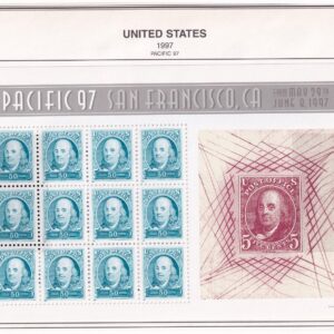 Scott #3139 Ben Franklin Sheet of 12 Stamps (Pacific 97 Collection) - MNH