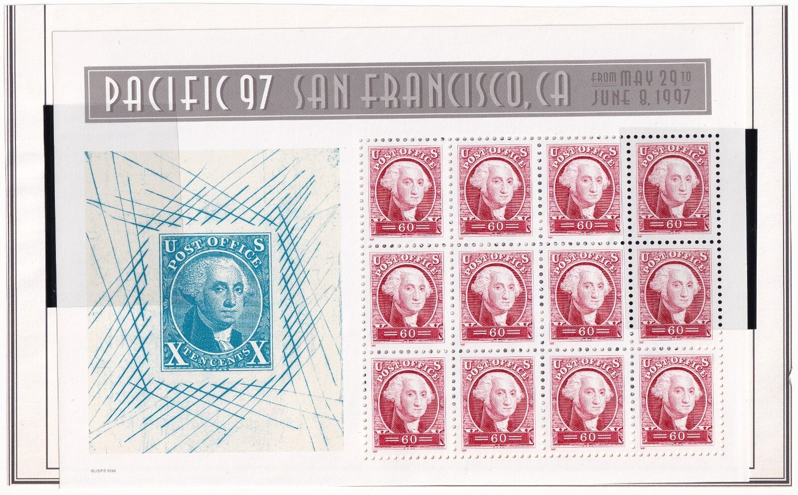 Scott #3140 George Washington Sheet of 12 Stamps (Pacific 97 Collection) - MNH