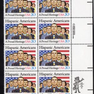 Scott #2103 Hispanic Americans Zip Block of 8 Stamps - MNH LR