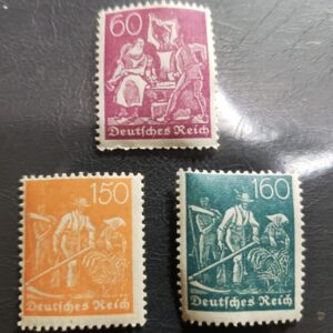 Stamp Europe Germany 1921 Iron Workers (A27) & Farmers (A29) MNH