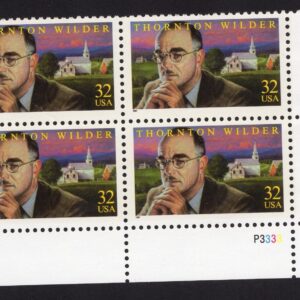 Scott #3134 Literary Arts Thornton Wilder Plate Block of 4 Stamps MNH P#P3333 LR