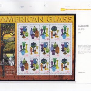 Scott #3328a (3325) American Glass Sheet of 15 Stamps - MNH White Ace Album Page