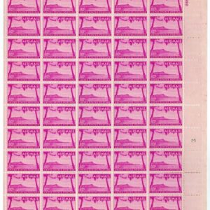 Scott #c46 5 Hawaii Diamond Head Airmail Sheet of 50 Stamps - MNH P#24592 UR