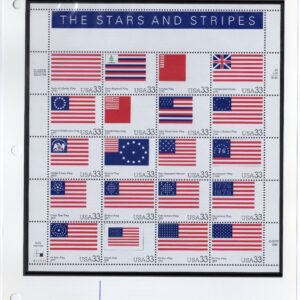 Scott #3403 The Stars And Stripes Sheet of 20 Flag Stamps - MNH Stamp Club Page