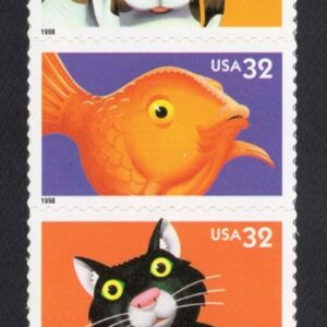 Scott #3234a Bright Eyes Strip of 5 Stamps - MNH w/Pane Position