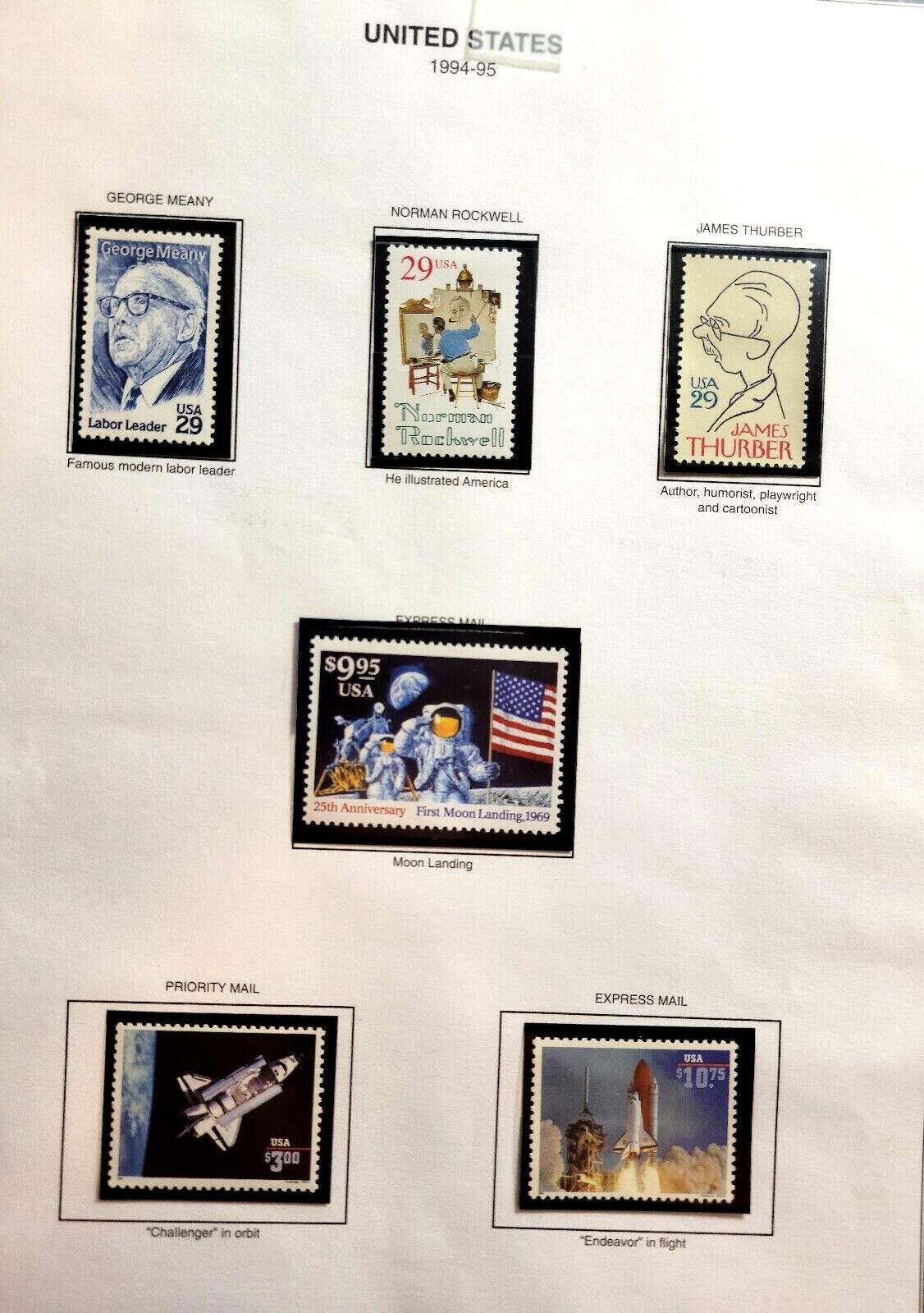 Scott #2544a-2841a-2842 Space Single Stamps - MNH