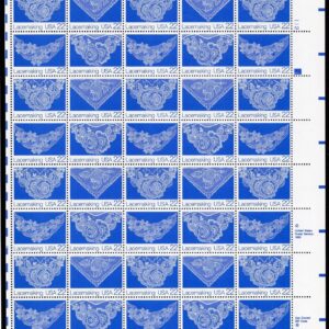 Scott #2354a (2351-54) Lacemaking Sheet of 40 Stamps - MNH P#112-1 UR