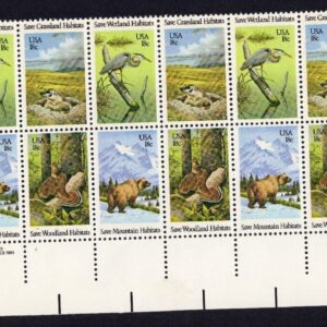 Scott #1924a (1921-24) Wetlands Habitats Plate Block of 20 Stamps - MNH LR