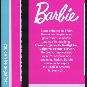 Scott #6115 Barbie Title & Description You Can Be Anything NO Stamps Peel Off