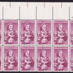 Scott #1932 Babe Zaharias Golf Plate Block Of 20 Stamps - MNH P#4 UL