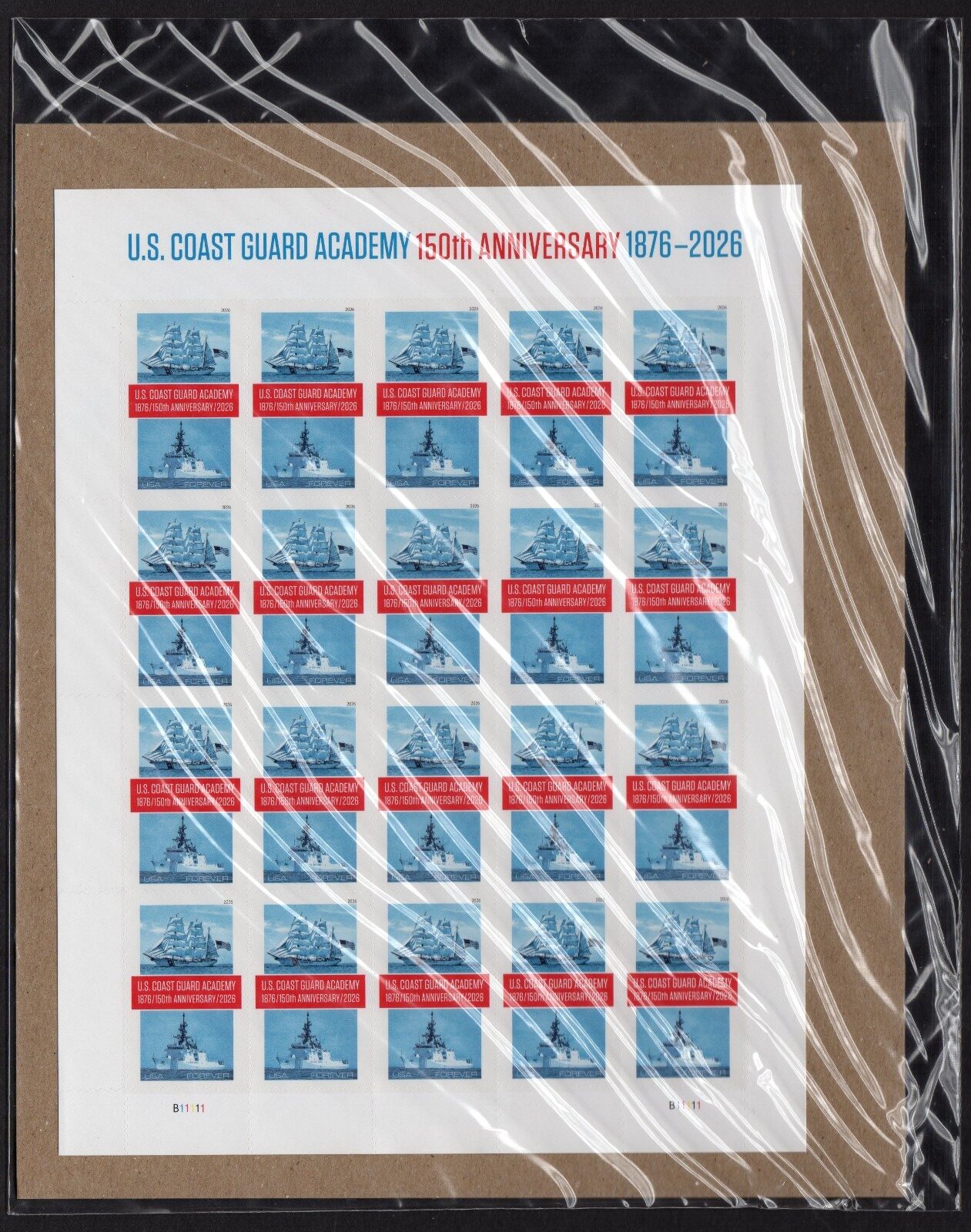 Scott #6117 Coast Guard Academy Anniversary Sheet of 20 Stamps - Sealed (NIP)