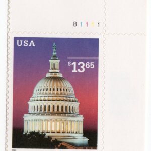 Scott #3648 $13.65 Capitol Dome at Dusk Plate Number Single Stamp - MNH