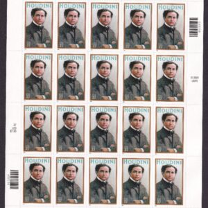 Scott #3651 Houdini Full Sheet of 20 Stamps- MNH P#P1111