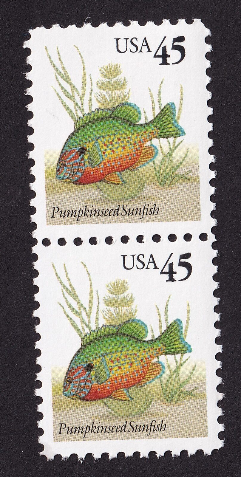 Scott #2481 Pumpkinseed Sunfish Vertical Pair of Stamps - MNH