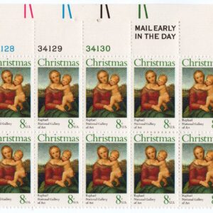 Scott #1507 Madonna (Raphael) Zip Block of 18 Stamps - MNH