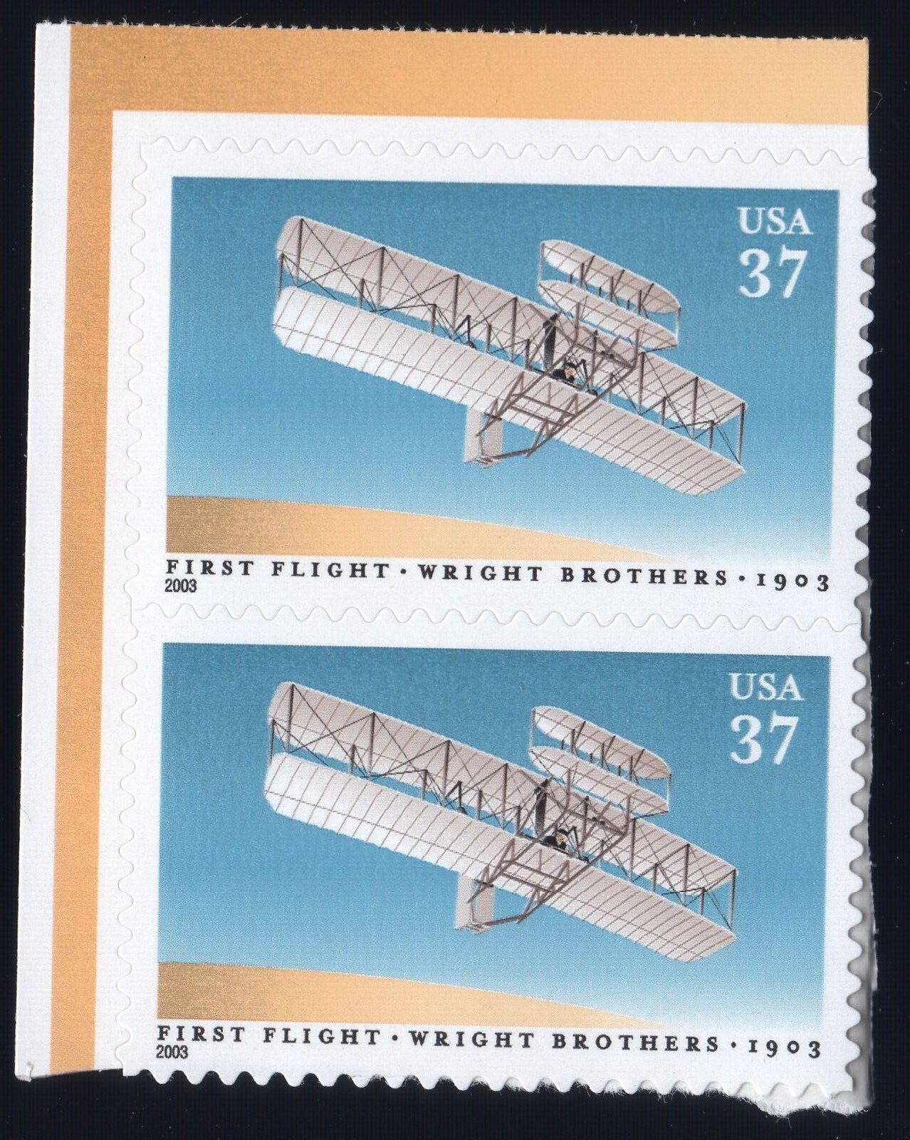 Scott #3783 Wright Brothers First Flight Pair of Stamps - MNH
