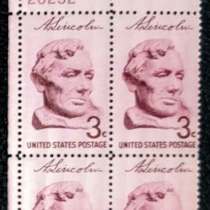 Scott #1114 Abraham Lincoln Plate Block of 4 Stamps - MNH