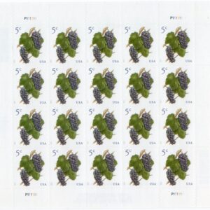 Scott #5177 Pinot Noir Grapes Complete Sheet 20 Stamps - MNH