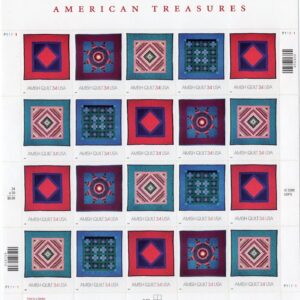 Scott #3527a (3524-3527) Amish Quilts Sheet of 20 Stamps - MNH