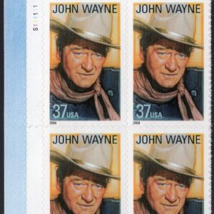 Scott #3876 John Wayne Plate Block of 4 Stamps - MNH