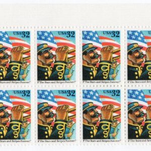Scott #3153 The Stars And Stripes Plate Block of 20 Flag Stamps - MNH Top