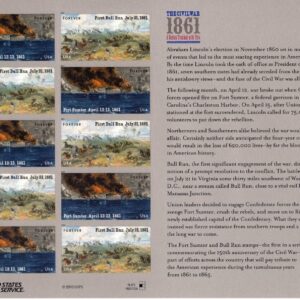 Scott #4523a (4522-4523) CIVIL WAR 1861 Forever Stamp Sheet of 12 Stamps - MNH