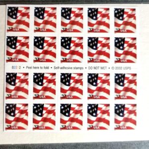 Scott #3635a Flag Booklet of 20 Stamps - Sealed White