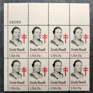 Scott #1823 Emily Bissell Plate Block of 8 Stamps - MNH