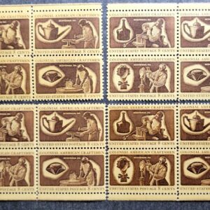 Scott #1459a Colonial Crafts Matched Set Plate Blocks of 4 Stamps - MNH P#33611