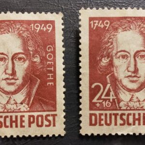 Stamp Europe Germany Russian Zone Goethe 1749-1949 sc# 10NB8 OSP2