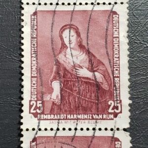 Stamp Europe German Democratic Republic 1957 Rembrandt 25pf