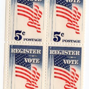 Scott #1249 Register to Vote 5¢ Block of 4 Stamps - MNH