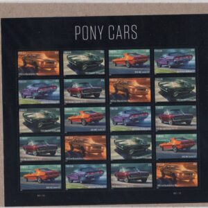 Scott #5719a (5715-19) Pony Cars Sheet of 20 Forever Stamps - Sealed