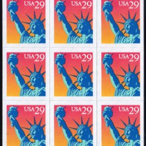 Scott #2599a Statue of Liberty Booklet Pane of 9 29¢ Stamps - MNH