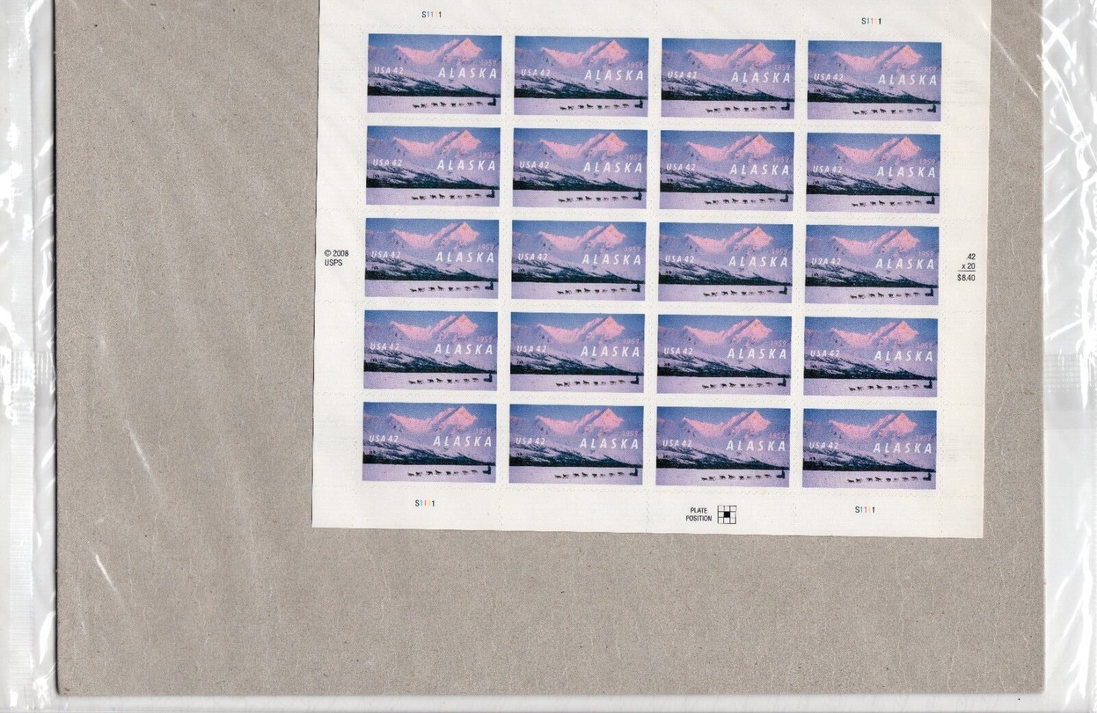 Scott #4374 Alaska Full Sheet of 20 Stamps - Sealed