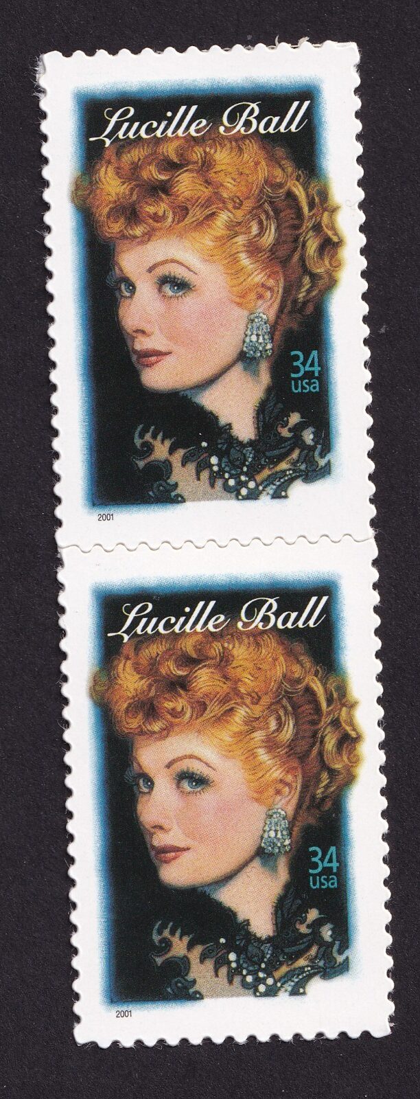 Scott #3523 Lucille Ball (Legends of Hollywood) Vertical Pair of Stamps - MNH