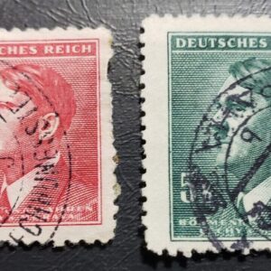 Stamp Europe Czechoslovakia 1942 Bohemia and Moravia Adolph Hitler Engraved A21