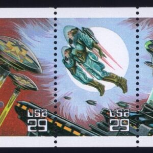 Scott #2745a - Space Fantasy Booklet Pane of 5 Stamps - MNH P#1211