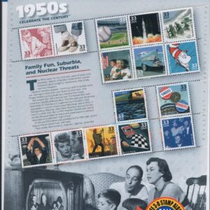 Scott #3187 33¢ 1950s Celebrate the Century Sheet of 15 Stamps - Sealed