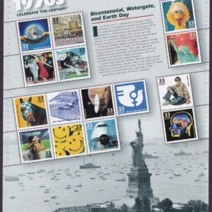 Scott #3189 33¢ 1970s Celebrate the Century Sheet of 15 Stamps - Sealed