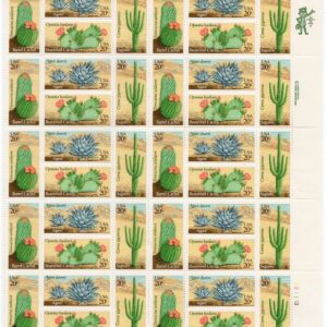 Scott #1945a (1942-45) 20¢ Desert Life (Cactus) Sheet of 40 Stamps - MNH
