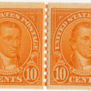 Scott #603 James Monroe Joint Line Pair of Stamps - MLH