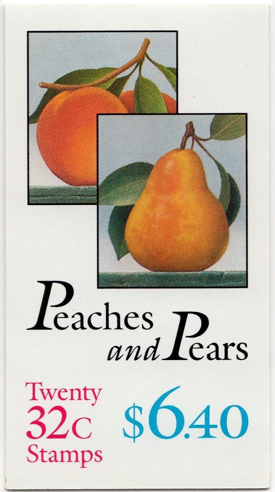 Scott #BK178 Two Fruits (Peaches And Pears) Booklet of 20 Stamps - MNH