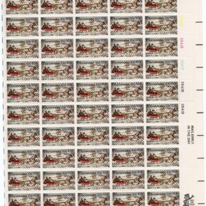 Scott #1551 Currier and Ives Sleigh Ride Sheet of 50 Stamps - MNH